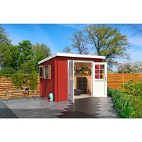 LASITA MAJA Gartenhaus »San Jose«, BxHxT: 295 x 210,9 x 213,1 cm (Außenmaße inkl. Dachüberstand), Holz – rot LASITA MAJA Gartenhaus »San Jose«, BxHxT: 295 x 210,9 x 213,1 cm (Außenmaße inkl. Dachüberstand), Holz – rot