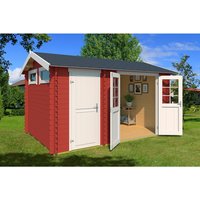 LASITA MAJA Ferienhaus »William«, BxHxT: 420 x 239,4 x 288,8 cm (Außenmaße inkl. Dachüberstand), Holz – rot | Fichte | 9,15 m² LASITA MAJA Ferienhaus »William«, BxHxT: 420 x 239,4 x 288,8 cm (Außenmaße inkl. Dachüberstand), Holz – rot | Fichte | 9,15 m²