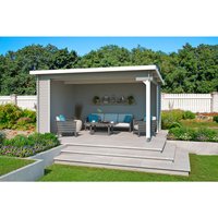 LASITA MAJA Gartenhaus »Columbus«, BxHxT: 462 x 245,1 x cm (Außenmaße inkl. Dachüberstand), Holz – grau LASITA MAJA Gartenhaus »Columbus«, BxHxT: 462 x 245,1 x cm (Außenmaße inkl. Dachüberstand), Holz – grau