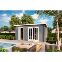 LASITA MAJA Gartenhaus »Belmont«, BxHxT: 465 x 222,3 x 318,9 cm (Außenmaße inkl. Dachüberstand), Holz – grau LASITA MAJA Gartenhaus »Belmont«, BxHxT: 465 x 222,3 x 318,9 cm (Außenmaße inkl. Dachüberstand), Holz – grau