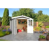 LASITA MAJA Gartenhaus »Ingo«, BxHxT: 262,1 x 222,3 x 195 cm (Außenmaße inkl. Dachüberstand), Holz – grau LASITA MAJA Gartenhaus »Ingo«, BxHxT: 262,1 x 222,3 x 195 cm (Außenmaße inkl. Dachüberstand), Holz – grau
