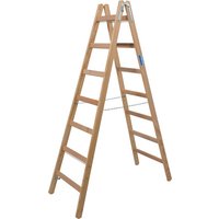 KRAUSE Doppelleiter »STABILO«, Anzahl Sprossen: 14, aus Holz - braun KRAUSE Doppelleiter »STABILO«, Anzahl Sprossen: 14, aus Holz - braun