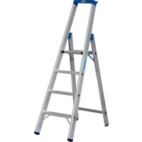 KRAUSE Stufen-Stehleiter »STABILO«, 4 Sprossen, Aluminium - silberfarben KRAUSE Stufen-Stehleiter »STABILO«, 4 Sprossen, Aluminium - silberfarben