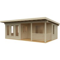 SKANHOLZ Ferienhaus »Arnheim«, BxHxT: 720 cm x x 539 (Außenmaße inkl. Dachüberstand) – beige | Fichte | 29,75 m² SKANHOLZ Ferienhaus »Arnheim«, BxHxT: 720 cm x x 539 (Außenmaße inkl. Dachüberstand) – beige | Fichte | 29,75 m²