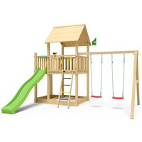 JUNGLE GYM Spielturm, Holz/HDPE Polyethylen, für Kinder ab 3 Jahre bis 10 Jahre – gruen (Rabatt: 11 %) JUNGLE GYM Spielturm, Holz/HDPE Polyethylen, für Kinder ab 3 Jahre bis 10 Jahre – gruen (Rabatt: 11 %)