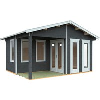 SKANHOLZ Ferienhaus »Utrecht«, BxHxT: 520 cm x 303 cm x 440 (Außenmaße inkl. Dachüberstand) – grau | Fichte | 17,48 m² SKANHOLZ Ferienhaus »Utrecht«, BxHxT: 520 cm x 303 cm x 440 (Außenmaße inkl. Dachüberstand) – grau | Fichte | 17,48 m²