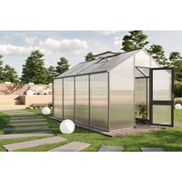 KGT Gewächshaus »Dahlie«, BxL: 2.97 x 2.76 m – grau KGT Gewächshaus »Dahlie«, BxL: 2.97 x 2.76 m – grau