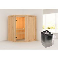 KARIBU Sauna »Faurin «, BxTxH: 170 x 198 x 151 cm, 9 kW Ofen mit integr. Steuerung – braun KARIBU Sauna »Faurin «, BxTxH: 170 x 198 x 151 cm, 9 kW Ofen mit integr. Steuerung – braun