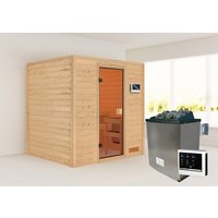 KARIBU Sauna »Adelina «, BxTxH: 196 x 187 x 169 cm, 9 kW Ofen mit ext. Steuerung – braun KARIBU Sauna »Adelina «, BxTxH: 196 x 187 x 169 cm, 9 kW Ofen mit ext. Steuerung – braun