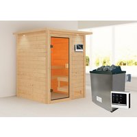 KARIBU Sauna »Sandra «, BxTxH: 173 x 191 x 159 cm, 9 kW Ofen mit ext. Steuerung – braun KARIBU Sauna »Sandra «, BxTxH: 173 x 191 x 159 cm, 9 kW Ofen mit ext. Steuerung – braun