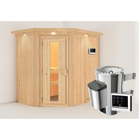 KARIBU Sauna »Harlow «, BxTxH: 210 x 202 x 165 cm, 3,6 kW Ofen mit ext. Steuerung – braun KARIBU Sauna »Harlow «, BxTxH: 210 x 202 x 165 cm, 3,6 kW Ofen mit ext. Steuerung – braun