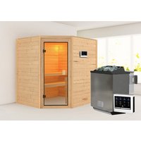 KARIBU Sauna »Elea «, BxTxH: 196 x 187 x 169 cm, 9 kW Bio Ofen mit ext. Steuerung – braun KARIBU Sauna »Elea «, BxTxH: 196 x 187 x 169 cm, 9 kW Bio Ofen mit ext. Steuerung – braun