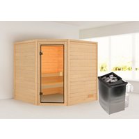 KARIBU Sauna »Tilda «, BxTxH: 196 x 187 x 195 cm, 9 kW Ofen mit integr. Steuerung – braun KARIBU Sauna »Tilda «, BxTxH: 196 x 187 x 195 cm, 9 kW Ofen mit integr. Steuerung – braun