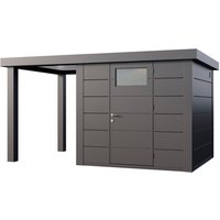 Telluria Gerätehaus »Classico«, BxHxT: 616 x 219 x 258 cm (Außenmaß inkl. Dachüberstand) – silberfarben Telluria Gerätehaus »Classico«, BxHxT: 616 x 219 x 258 cm (Außenmaß inkl. Dachüberstand) – silberfarben