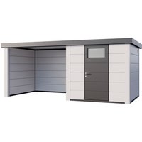 Telluria Gerätehaus »Classico«, BxHxT: 616 x 219 x 258 cm (Außenmaß inkl. Dachüberstand) – weiss Telluria Gerätehaus »Classico«, BxHxT: 616 x 219 x 258 cm (Außenmaß inkl. Dachüberstand) – weiss