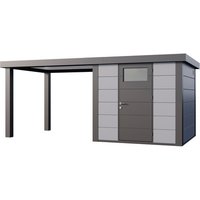 Telluria Gerätehaus »Classico«, BxHxT: 616 x 219 x 258 cm (Außenmaß inkl. Dachüberstand) – grau Telluria Gerätehaus »Classico«, BxHxT: 616 x 219 x 258 cm (Außenmaß inkl. Dachüberstand) – grau
