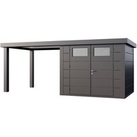 Telluria Gerätehaus »Classico«, BxHxT: 643,8 x 219 x 258 cm (Außenmaß inkl. Dachüberstand) – silberfarben Telluria Gerätehaus »Classico«, BxHxT: 643,8 x 219 x 258 cm (Außenmaß inkl. Dachüberstand) – silberfarben