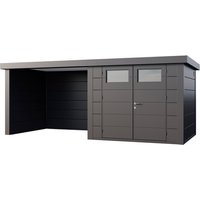 Telluria Gerätehaus »Classico«, BxHxT: 643,8 x 219 x 258 cm (Außenmaß inkl. Dachüberstand) – silberfarben Telluria Gerätehaus »Classico«, BxHxT: 643,8 x 219 x 258 cm (Außenmaß inkl. Dachüberstand) – silberfarben