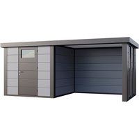 Telluria Gerätehaus »Classico«, BxHxT: 616 x 219 x 258 cm (Außenmaß inkl. Dachüberstand) – grau Telluria Gerätehaus »Classico«, BxHxT: 616 x 219 x 258 cm (Außenmaß inkl. Dachüberstand) – grau