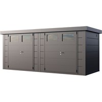 Telluria Gerätehaus »DUO«, BxHxT: 542 x 219 x 228 cm (Außenmaß inkl. Dachüberstand) – silberfarben Telluria Gerätehaus »DUO«, BxHxT: 542 x 219 x 228 cm (Außenmaß inkl. Dachüberstand) – silberfarben