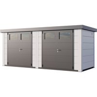 Telluria Gerätehaus »DUO«, BxHxT: 542 x 219 x 228 cm (Außenmaß inkl. Dachüberstand) – weiss Telluria Gerätehaus »DUO«, BxHxT: 542 x 219 x 228 cm (Außenmaß inkl. Dachüberstand) – weiss