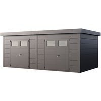 Telluria Gerätehaus »DUO«, BxHxT: 672 x 265 x 388 cm (Außenmaß inkl. Dachüberstand) – silberfarben Telluria Gerätehaus »DUO«, BxHxT: 672 x 265 x 388 cm (Außenmaß inkl. Dachüberstand) – silberfarben