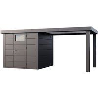 Telluria Gerätehaus »Classico«, BxHxT: 616 x 219 x 258 cm (Außenmaß inkl. Dachüberstand) – silberfarben Telluria Gerätehaus »Classico«, BxHxT: 616 x 219 x 258 cm (Außenmaß inkl. Dachüberstand) – silberfarben