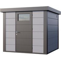 Telluria Gerätehaus »Classico«, BxHxT: 258 x 219 x 258 cm (Außenmaß inkl. Dachüberstand) – grau Telluria Gerätehaus »Classico«, BxHxT: 258 x 219 x 258 cm (Außenmaß inkl. Dachüberstand) – grau