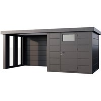 Telluria Gerätehaus »Classico«, BxHxT: 616 x 219 x 258 cm (Außenmaß inkl. Dachüberstand) – silberfarben Telluria Gerätehaus »Classico«, BxHxT: 616 x 219 x 258 cm (Außenmaß inkl. Dachüberstand) – silberfarben