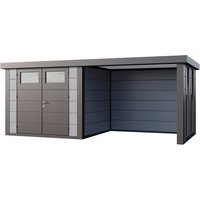 Telluria Gerätehaus »Classico«, BxHxT: 643,8 x 219 x 258 cm (Außenmaß inkl. Dachüberstand) – grau Telluria Gerätehaus »Classico«, BxHxT: 643,8 x 219 x 258 cm (Außenmaß inkl. Dachüberstand) – grau