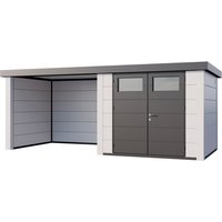 Telluria Gerätehaus »Classico«, BxHxT: 643,8 x 219 x 258 cm (Außenmaß inkl. Dachüberstand) – weiss Telluria Gerätehaus »Classico«, BxHxT: 643,8 x 219 x 258 cm (Außenmaß inkl. Dachüberstand) – weiss