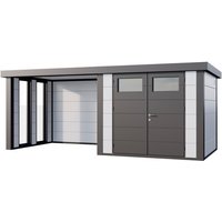 Telluria Gerätehaus »Classico«, BxHxT: 643,8 x 219 x 258 cm (Außenmaß inkl. Dachüberstand) – weiss Telluria Gerätehaus »Classico«, BxHxT: 643,8 x 219 x 258 cm (Außenmaß inkl. Dachüberstand) – weiss