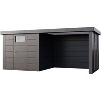 Telluria Gerätehaus »Classico«, BxHxT: 616 x 219 x 258 cm (Außenmaß inkl. Dachüberstand) – silberfarben Telluria Gerätehaus »Classico«, BxHxT: 616 x 219 x 258 cm (Außenmaß inkl. Dachüberstand) – silberfarben