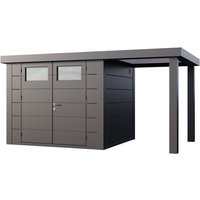 Telluria Gerätehaus »Classico«, BxHxT: 643,8 x 219 x 258 cm (Außenmaß inkl. Dachüberstand) – silberfarben Telluria Gerätehaus »Classico«, BxHxT: 643,8 x 219 x 258 cm (Außenmaß inkl. Dachüberstand) – silberfarben