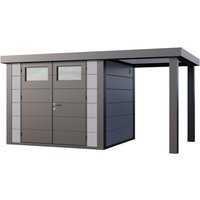 Telluria Gerätehaus »Classico«, BxHxT: 643,8 x 219 x 258 cm (Außenmaß inkl. Dachüberstand) – grau Telluria Gerätehaus »Classico«, BxHxT: 643,8 x 219 x 258 cm (Außenmaß inkl. Dachüberstand) – grau