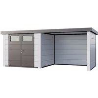 Telluria Gerätehaus »Classico«, BxHxT: 643,8 x 219 x 258 cm (Außenmaß inkl. Dachüberstand) – weiss Telluria Gerätehaus »Classico«, BxHxT: 643,8 x 219 x 258 cm (Außenmaß inkl. Dachüberstand) – weiss
