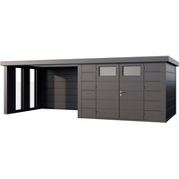 Telluria Gerätehaus »Classico«, BxHxT: 676 x 219 x 318 cm (Außenmaß inkl. Dachüberstand) – silberfarben Telluria Gerätehaus »Classico«, BxHxT: 676 x 219 x 318 cm (Außenmaß inkl. Dachüberstand) – silberfarben