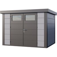 Telluria Gerätehaus »Classico«, BxHxT: 318 x 219 x 258 cm (Außenmaß inkl. Dachüberstand) – grau Telluria Gerätehaus »Classico«, BxHxT: 318 x 219 x 258 cm (Außenmaß inkl. Dachüberstand) – grau