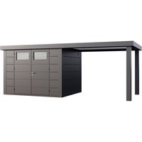 Telluria Gerätehaus »Classico«, BxHxT: 676 x 219 x 258 cm (Außenmaß inkl. Dachüberstand) – silberfarben Telluria Gerätehaus »Classico«, BxHxT: 676 x 219 x 258 cm (Außenmaß inkl. Dachüberstand) – silberfarben