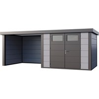 Telluria Gerätehaus »Classico«, BxHxT: 676 x 219 x 258 cm (Außenmaß inkl. Dachüberstand) – grau Telluria Gerätehaus »Classico«, BxHxT: 676 x 219 x 258 cm (Außenmaß inkl. Dachüberstand) – grau