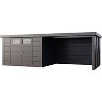 Telluria Gerätehaus »Classico«, BxHxT: 706 x 219 x 318 cm (Außenmaß inkl. Dachüberstand) – silberfarben Telluria Gerätehaus »Classico«, BxHxT: 706 x 219 x 318 cm (Außenmaß inkl. Dachüberstand) – silberfarben