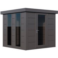 Telluria Gerätehaus »Luminato«, BxHxT: 258 x 219 x 258 cm (Außenmaß inkl. Dachüberstand) – silberfarben Telluria Gerätehaus »Luminato«, BxHxT: 258 x 219 x 258 cm (Außenmaß inkl. Dachüberstand) – silberfarben