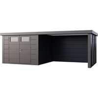 Telluria Gerätehaus »Classico«, BxHxT: 676 x 219 x 318 cm (Außenmaß inkl. Dachüberstand) – silberfarben Telluria Gerätehaus »Classico«, BxHxT: 676 x 219 x 318 cm (Außenmaß inkl. Dachüberstand) – silberfarben