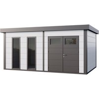 Telluria Gerätehaus »Classico«, BxHxT: 568 x 2,65 x 388 cm (Außenmaß inkl. Dachüberstand) – weiss Telluria Gerätehaus »Classico«, BxHxT: 568 x 2,65 x 388 cm (Außenmaß inkl. Dachüberstand) – weiss