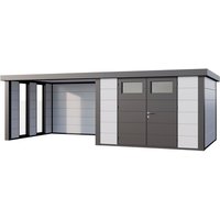 Telluria Gerätehaus »Classico«, BxHxT: 676 x 219 x 318 cm (Außenmaß inkl. Dachüberstand) – weiss Telluria Gerätehaus »Classico«, BxHxT: 676 x 219 x 318 cm (Außenmaß inkl. Dachüberstand) – weiss