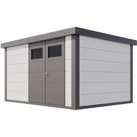 Telluria Gerätehaus »Classico«, BxHxT: 408 x 260 x 318 cm (Außenmaß inkl. Dachüberstand) – weiss Telluria Gerätehaus »Classico«, BxHxT: 408 x 260 x 318 cm (Außenmaß inkl. Dachüberstand) – weiss