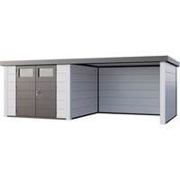 Telluria Gerätehaus »Classico«, BxHxT: 676 x 219 x 318 cm (Außenmaß inkl. Dachüberstand) – weiss Telluria Gerätehaus »Classico«, BxHxT: 676 x 219 x 318 cm (Außenmaß inkl. Dachüberstand) – weiss