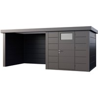 Telluria Gerätehaus »Classico«, BxHxT: 616 x 219 x 258 cm (Außenmaß inkl. Dachüberstand) – silberfarben Telluria Gerätehaus »Classico«, BxHxT: 616 x 219 x 258 cm (Außenmaß inkl. Dachüberstand) – silberfarben