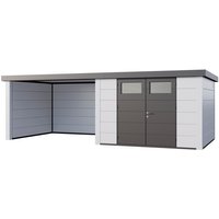 Telluria Gerätehaus »Classico«, BxHxT: 706 x 219 x 318 cm (Außenmaß inkl. Dachüberstand) – weiss Telluria Gerätehaus »Classico«, BxHxT: 706 x 219 x 318 cm (Außenmaß inkl. Dachüberstand) – weiss