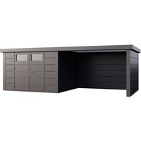 Telluria Gerätehaus »Classico«, BxHxT: 706 x 219 x 318 cm (Außenmaß inkl. Dachüberstand) – silberfarben Telluria Gerätehaus »Classico«, BxHxT: 706 x 219 x 318 cm (Außenmaß inkl. Dachüberstand) – silberfarben